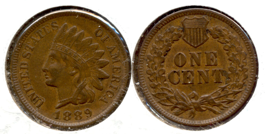 1889 Indian Head Cent AU-55 b