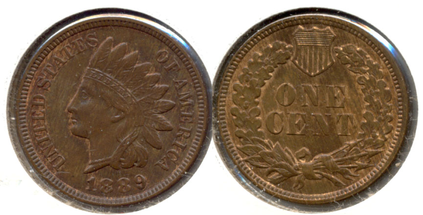 1889 Indian Head Cent MS-63 Brown