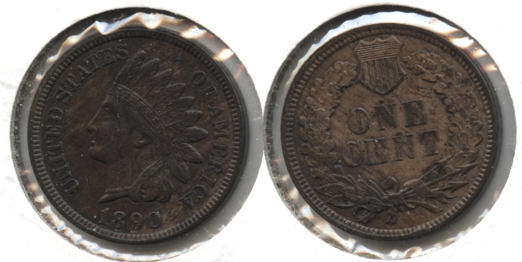 1890 Indian Head Cent AU-55
