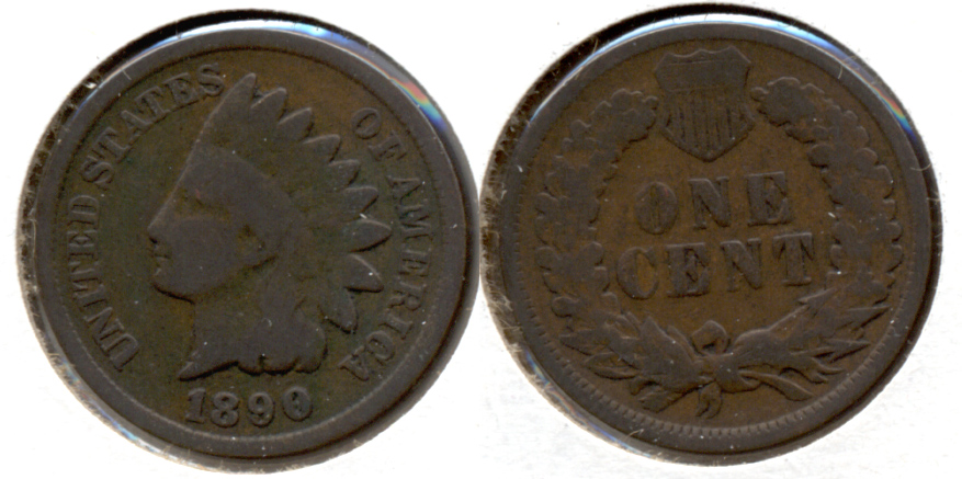1890 Indian Head Cent Good-4 d