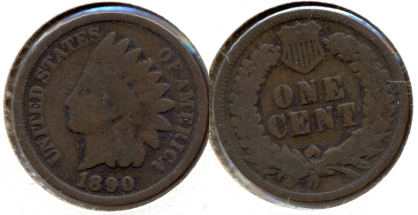 1890 Indian Head Cent Good-4 k
