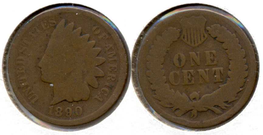 1890 Indian Head Cent Good-4 s