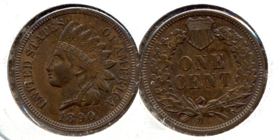 1890 Indian Head Cent MS-63 Brown
