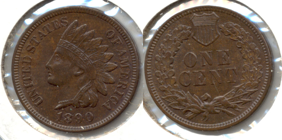 1890 Indian Head Cent MS-63 Brown a