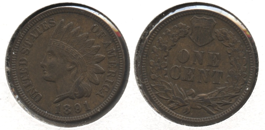 1891 Indian Head Cent EF-40 #b