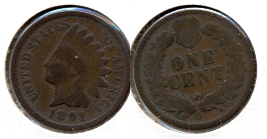 1891 Indian Head Cent Good-4 a