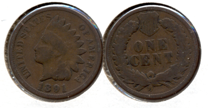 1891 Indian Head Cent Good-4 b