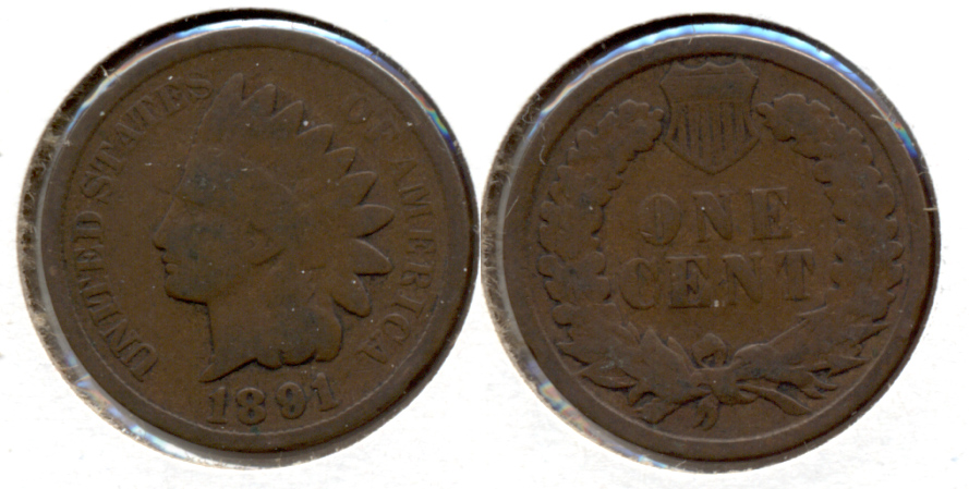 1891 Indian Head Cent Good-4 c