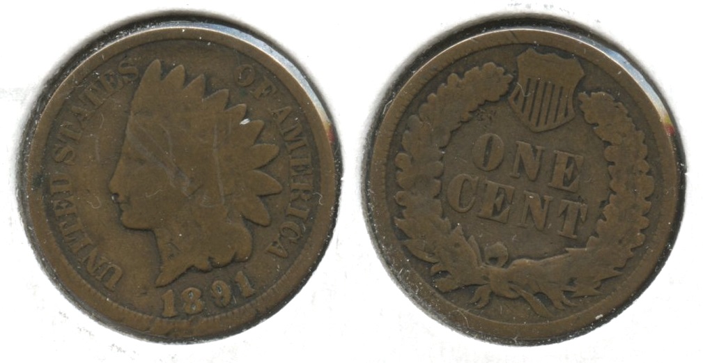 1891 Indian Head Cent Good-4 #s