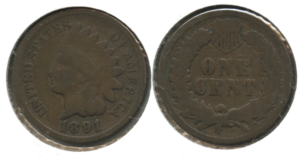 1891 Indian Head Cent Good-4 #x