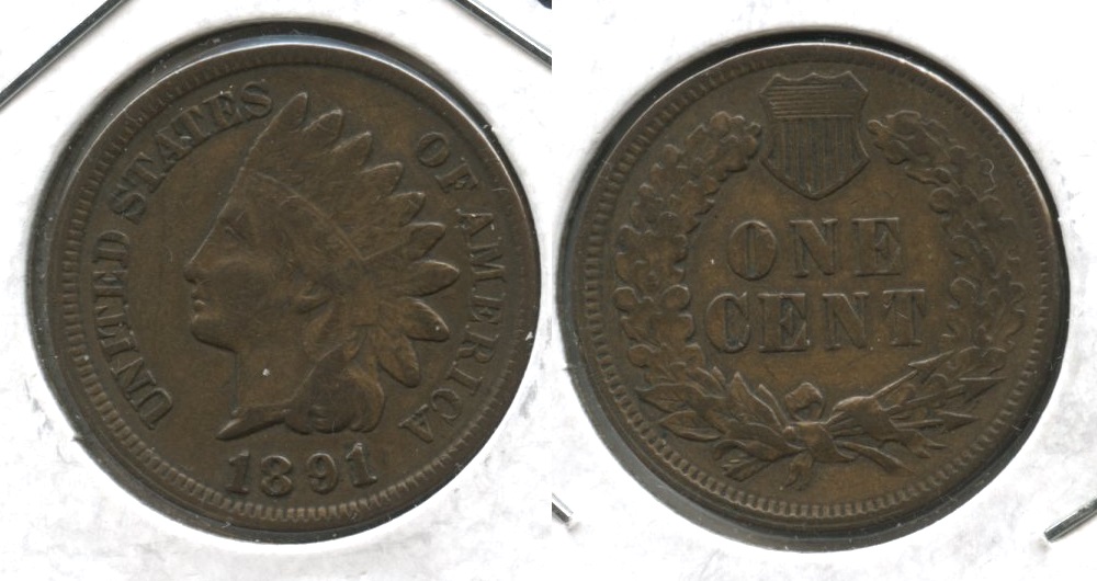 1891 Indian Head Cent VF-20 #b