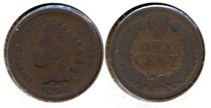 1892 Indian Head Cent Good-4 g