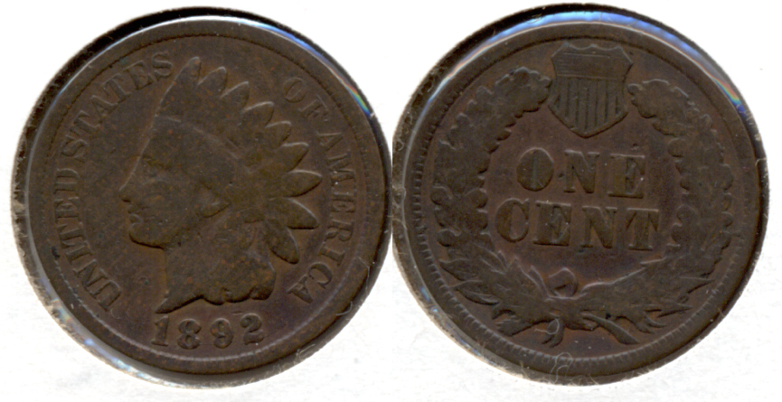 1892 Indian Head Cent Good-4 q