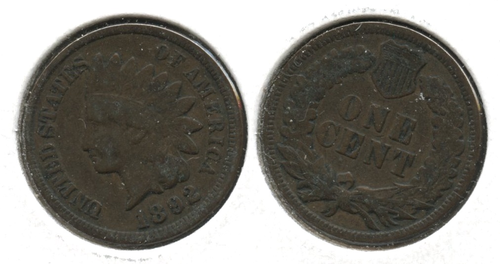 1892 Indian Head Cent VG-8