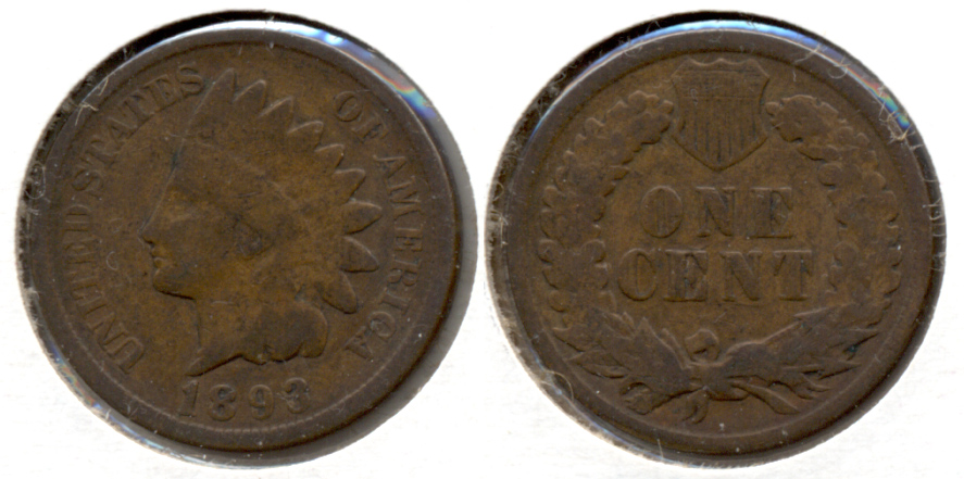1893 Indian Head Cent Good-4 a