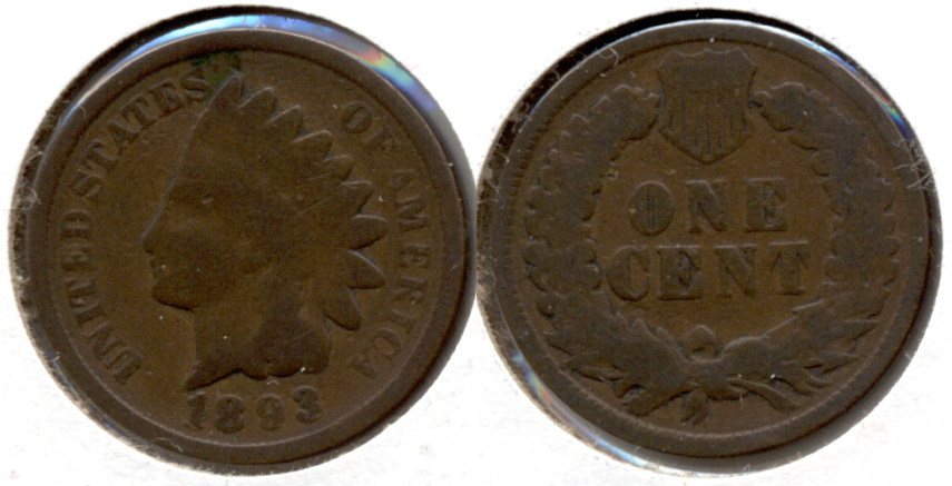 1893 Indian Head Cent Good-4 c