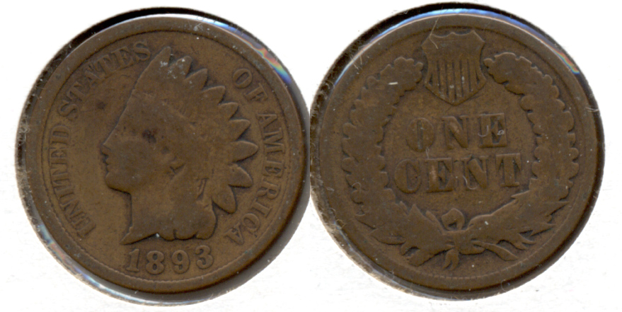 1893 Indian Head Cent Good-4 h