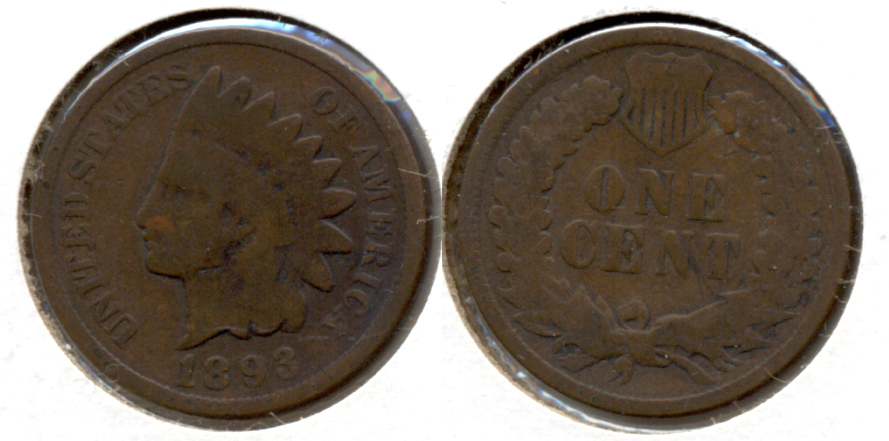 1893 Indian Head Cent Good-4 k