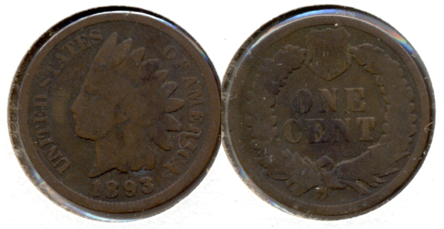 1893 Indian Head Cent Good-4 n