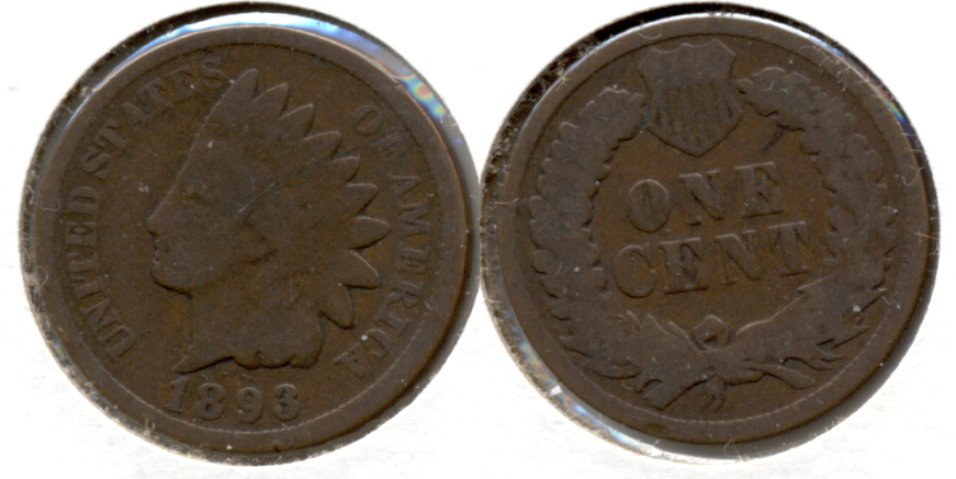 1893 Indian Head Cent Good-4 p