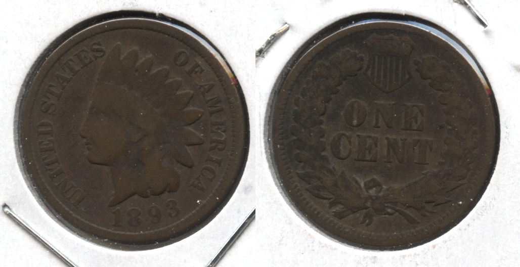 1893 Indian Head Cent Good-4 #u