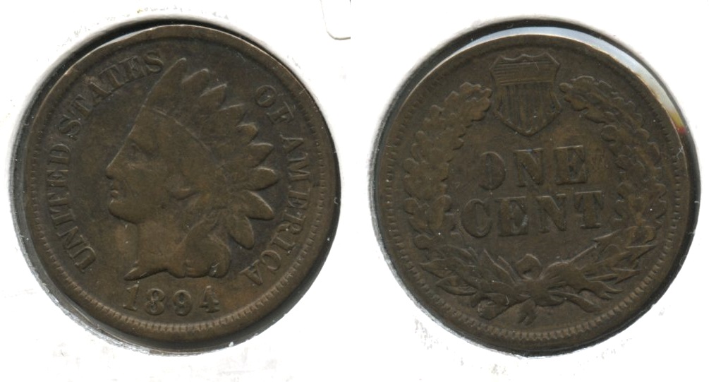1894 Indian Head Cent Good-4 #bx Obverse Scratch