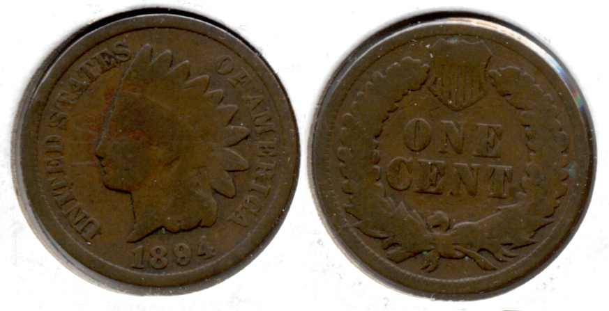 1894 Indian Head Cent Good-4 d