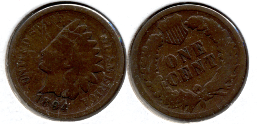 1894 Indian Head Cent Good-4 k