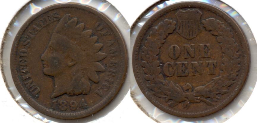 1894 Indian Head Cent Good-4 t