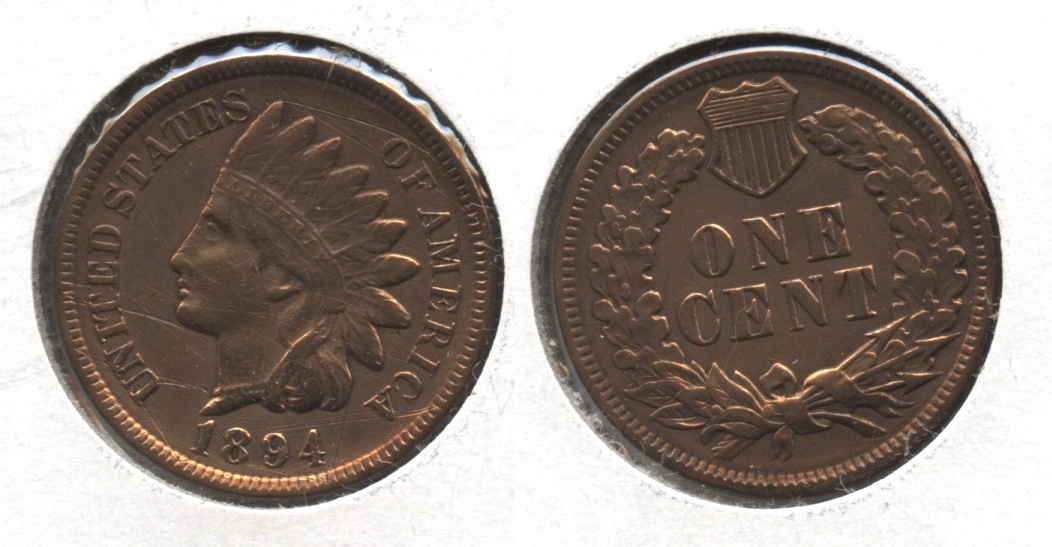 1894 Indian Head Cent VF-20 #b Cleaned