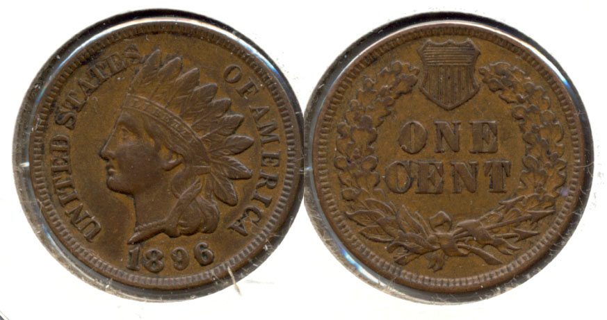 1896 Indian Head Cent AU-50