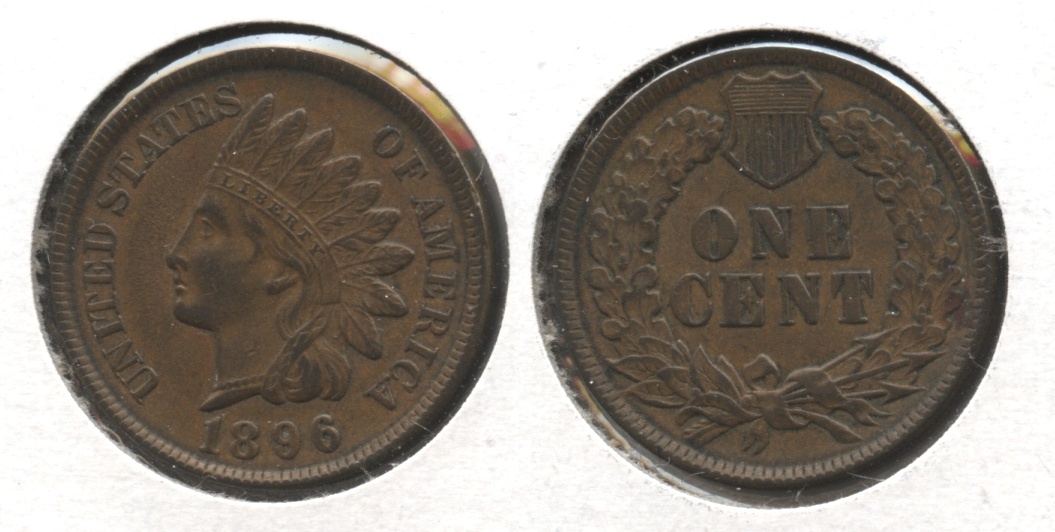 1896 Indian Head Cent AU-50 #b