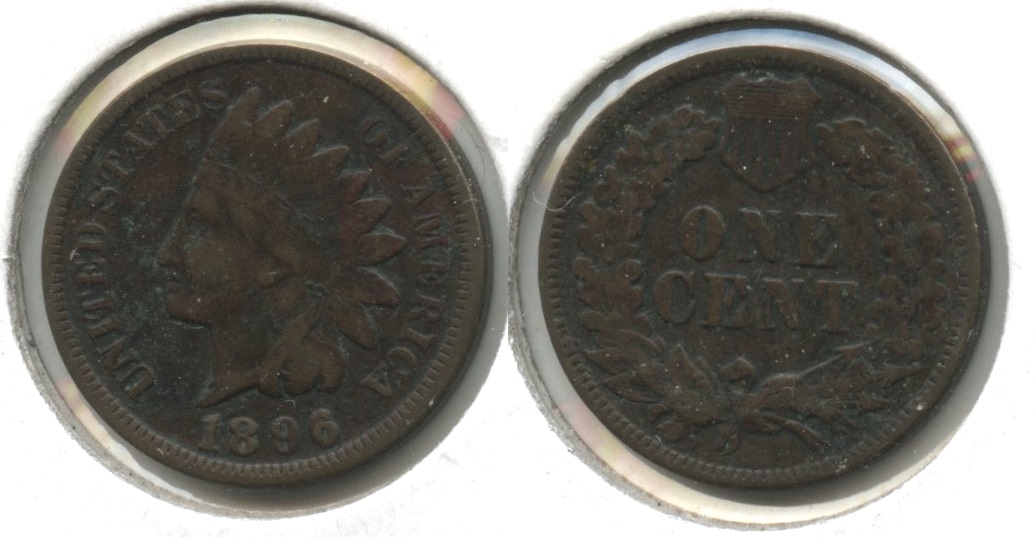 1896 Indian Head Cent VF-20 #e Bit Dark