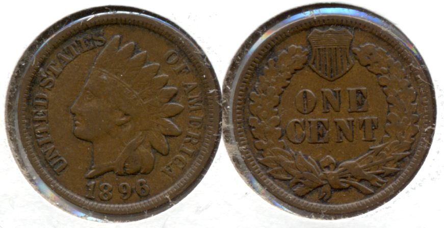 1896 Indian Head Cent VF-30
