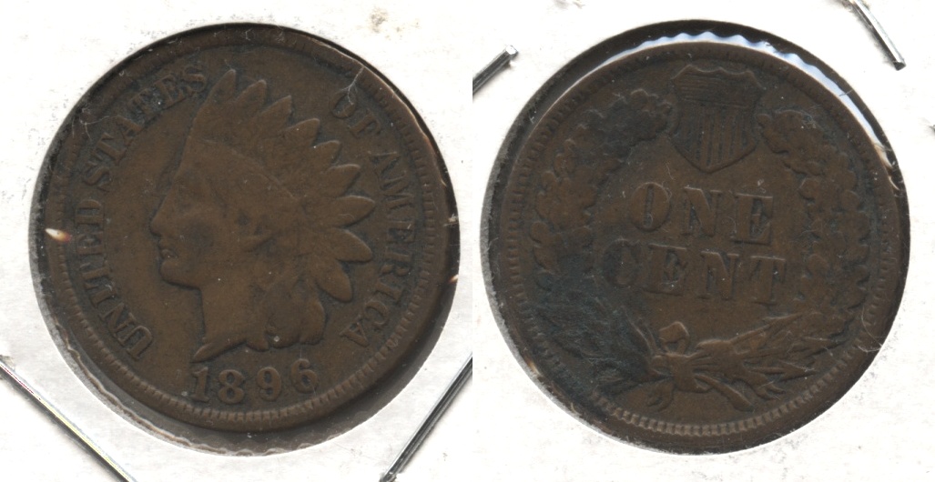 1896 Indian Head Cent VG-8 Dark Reverse