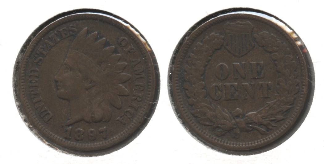 1897 Indian Head Cent Fine-12