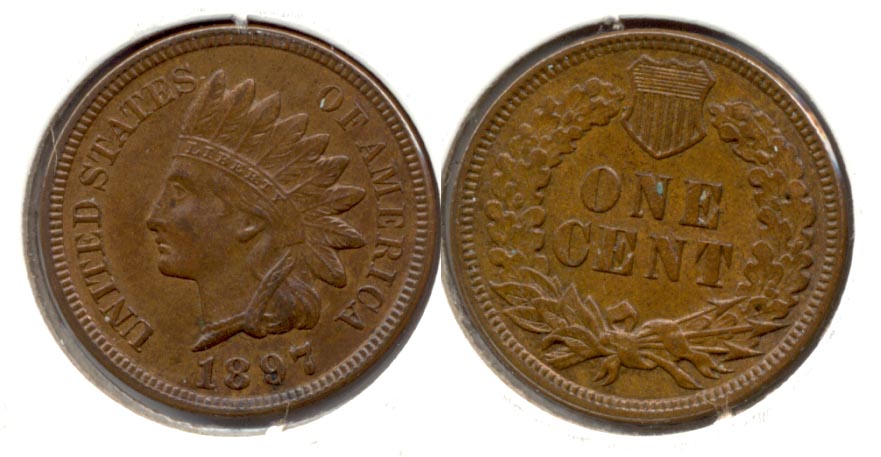 1897 Indian Head Cent MS-64 Brown