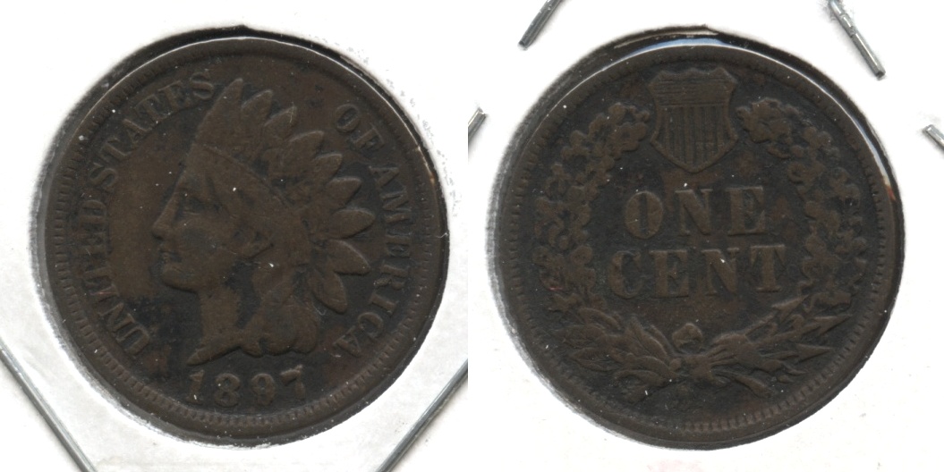 1897 Indian Head Cent VG-8 #c Dark