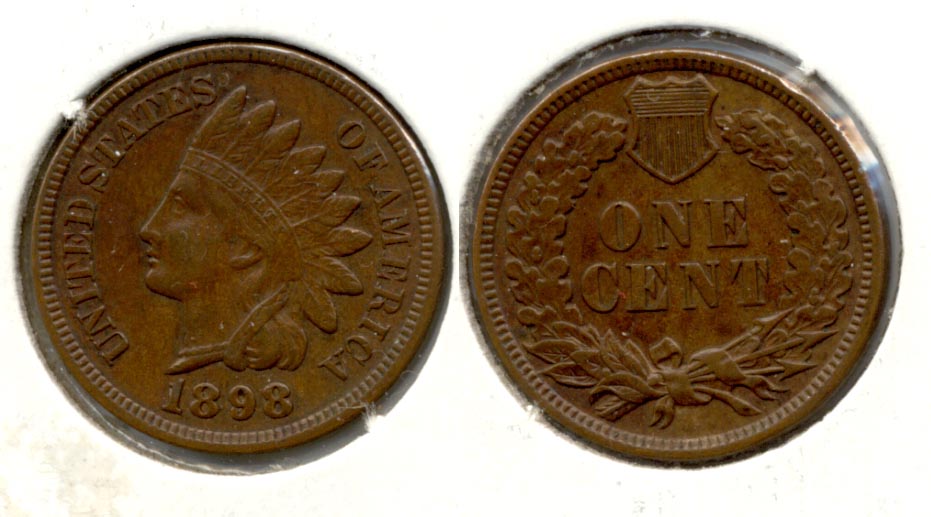 1898 Indian Head Cent AU-50 a