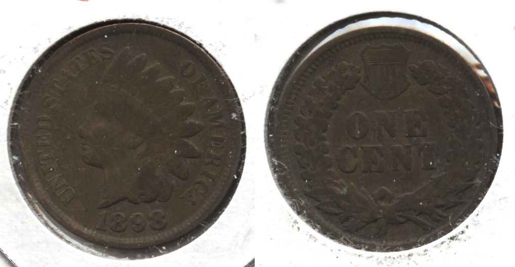 1898 Indian Head Cent Good-4 #ak