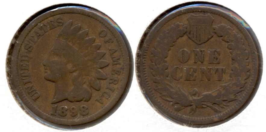 1898 Indian Head Cent Good-4 f