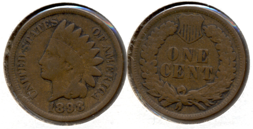 1898 Indian Head Cent Good-4 s