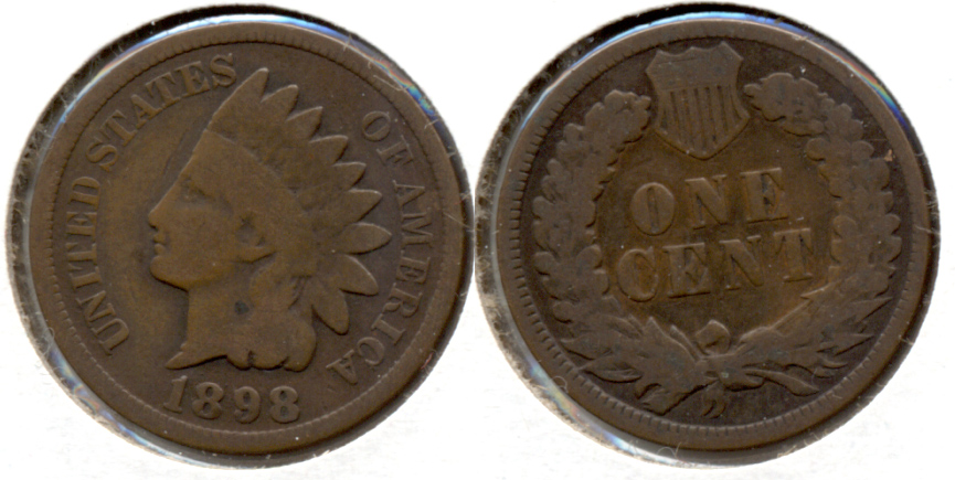 1898 Indian Head Cent Good-4 t