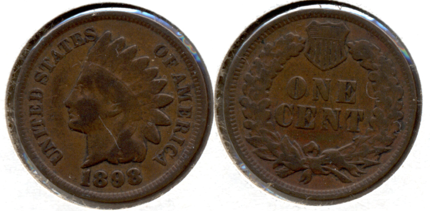 1898 Indian Head Cent Good-4 x