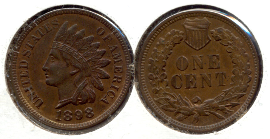 1898 Indian Head Cent MS-63 Brown