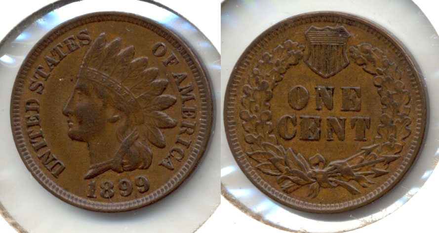 1899 Indian Head Cent AU-55 a