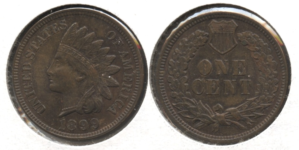 1899 Indian Head Cent AU-58 #a