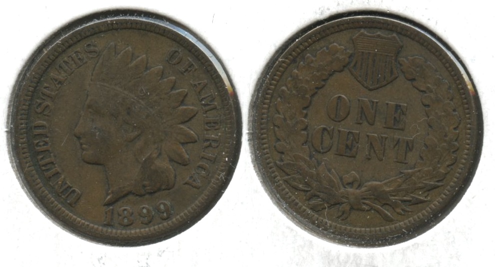 1899 Indian Head Cent Fine-12 #f