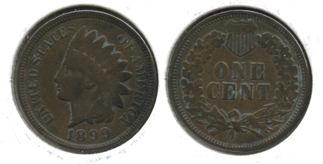 1899 Indian Head Cent Fine-12 #g