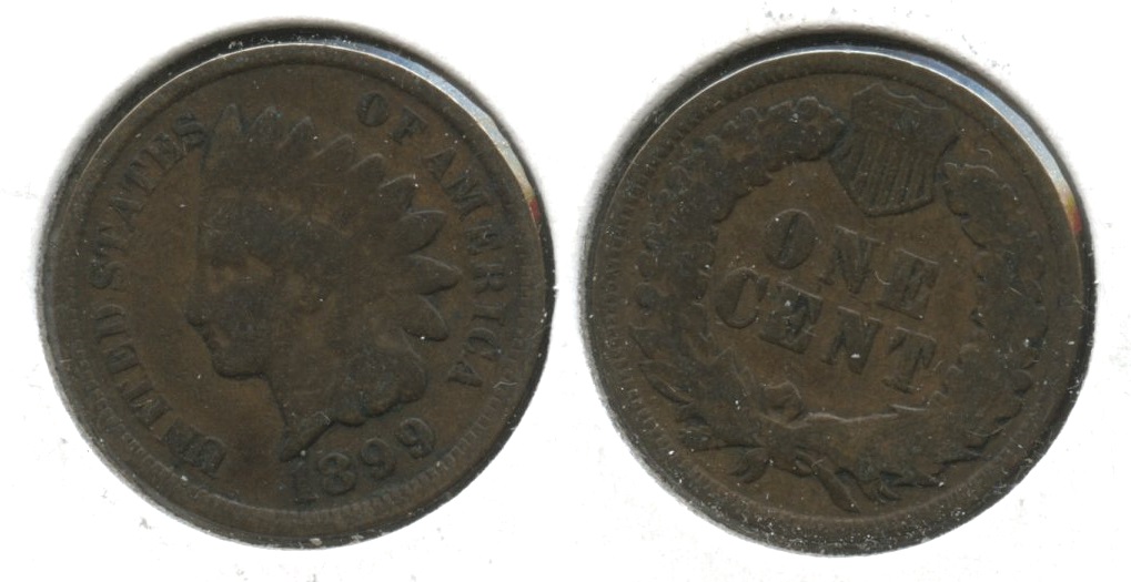1899 Indian Head Cent Good-4 #ae